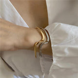 Peri'sBox Gold/Silver Adjustable Bracelet Unusual Minimalist Jewelry