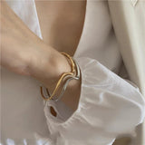 Peri'sBox Gold/Silver Adjustable Bracelet Unusual Minimalist Jewelry