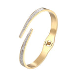 Classic Zircon Bangle Stainless Steel Love Jewelry Gift