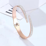 Classic Zircon Bangle Stainless Steel Love Jewelry Gift