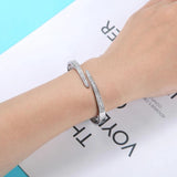 Classic Zircon Bangle Stainless Steel Love Jewelry Gift