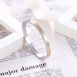 BOBASI Couple Cuff Bracelet Double Layer Stainless Steel Unisex Bracelet