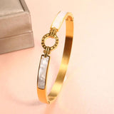 Shell Roman Numeral Bangles & Bracelets Plating Women Bangle For Bracelet