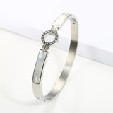 Shell Roman Numeral Bangles & Bracelets Plating Women Bangle For Bracelet