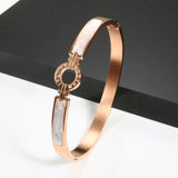 Shell Roman Numeral Bangles & Bracelets Plating Women Bangle For Bracelet