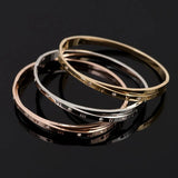 Roman Numerals Bangles Bracelets Cross Crystal Stainless Steel Bracelet