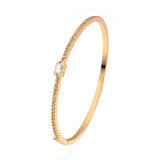 Square Zirconia Bracelet for Women Wedding Anniversary Gift
