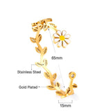 Daisy Cuff Bangles Plant Boho Bracelets For Ladies Fairy Girls