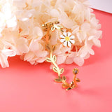 Daisy Cuff Bangles Plant Boho Bracelets For Ladies Fairy Girls
