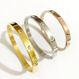 Bijoux Shining Crystal Bangles for Women Men Lover Bracelets