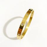 Bijoux Shining Crystal Bangles for Women Men Lover Bracelets