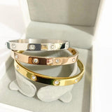 Bijoux Shining Crystal Bangles for Women Men Lover Bracelets