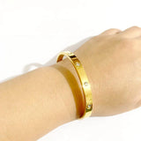 Bijoux Shining Crystal Bangles for Women Men Lover Bracelets