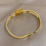 Stylish Stone Enamel Stainless Steel Bangles Bracelets for Women