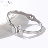 Butterfly Crystal Stainless Steel Bangles Bracelets For Women Girls