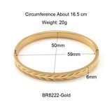 Leaf Stainless Steel Bracelets Bangles For Women Cuff Wristband Female Jewelry