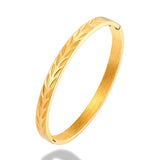 Leaf Stainless Steel Bracelets Bangles For Women Cuff Wristband Female Jewelry