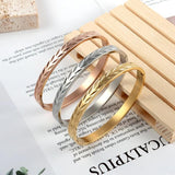 Leaf Stainless Steel Bracelets Bangles For Women Cuff Wristband Female Jewelry