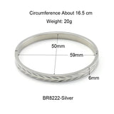 Leaf Stainless Steel Bracelets Bangles For Women Cuff Wristband Female Jewelry