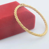 4mm 60mm Yellow Openable Bracelets Shine Bangle for Women Bride