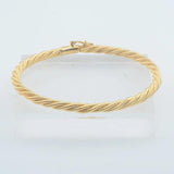 4mm 60mm Yellow Openable Bracelets Shine Bangle for Women Bride