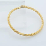 4mm 60mm Yellow Openable Bracelets Shine Bangle for Women Bride