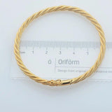 4mm 60mm Yellow Openable Bracelets Shine Bangle for Women Bride