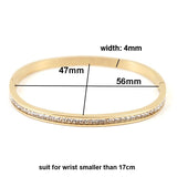 Crystal Stainless Steel Bangles Bracelets For Women