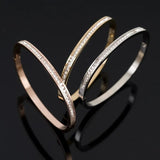 Crystal Stainless Steel Bangles Bracelets For Women