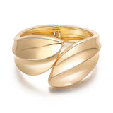 Geometric Alloy Open Big Bangle Bracelet Punk Style Wide Cuff Jewelry