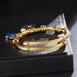 Evil Eye Heart Adjustable Bracelet High Stainless Steel