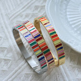 Enamel Bracelet Bangle Plated Jewelry for Woman