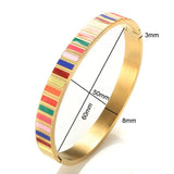Enamel Bracelet Bangle Plated Jewelry for Woman