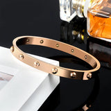 MSX Ladies Bangle Small Round Cuff Tri-Color Stainless Steel Bracelets
