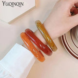 Vintage Resin Acrylic Bangle Set for Women Jewelry Cuff Bangles Bracelets