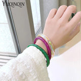 Vintage Resin Acrylic Bangle Set for Women Jewelry Cuff Bangles Bracelets