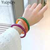 Vintage Resin Acrylic Bangle Set for Women Jewelry Cuff Bangles Bracelets