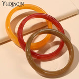 Vintage Resin Acrylic Bangle Set for Women Jewelry Cuff Bangles Bracelets