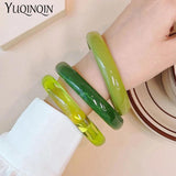Vintage Resin Acrylic Bangle Set for Women Jewelry Cuff Bangles Bracelets