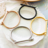 Stainless Steel Bracelets Golden Charms Cuff Bracelets