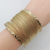 Punk Plated Weave Bracelet for Women
