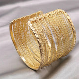 Punk Plated Weave Bracelet for Women