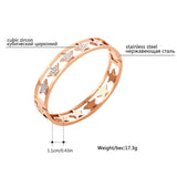 Stainless Steel Bangles Bracelet Rhinestone Stars Charm Bracelet
