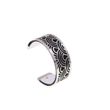25mm Ocean Wave Reversible Cuff Bracelet with Silver Manchette Femme Jewelry