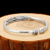 Vintage Silver Chinese Style Cuff Bracelet Thai Silver Jewelry