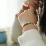 Vintage Silver Chinese Style Cuff Bracelet Thai Silver Jewelry