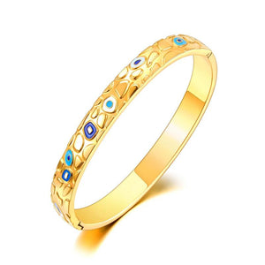 Stainless Steel Gothic Geometric Pattern Bangles Bracelet