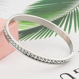 4mm Crystal Bracelet Women Titanium Steel Buckle All-Match Flash Round