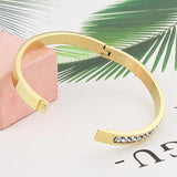 4mm Crystal Bracelet Women Titanium Steel Buckle All-Match Flash Round