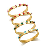 Stainless Steel Crystal Stone Bracelet Bangle for Women
